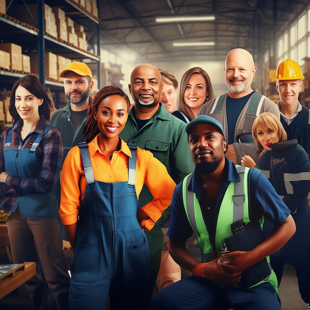 Workers in a factory or warehouse setting, symbolizing the workforce affected by Slovenia's minimum wage increase and Croatia's lagging policy.