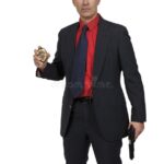 A police officer holds a badge and a firearm, symbolizing the authority and responsibility of law enforcement.