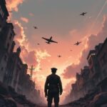 A haunting visual evokes the grim atmosphere of wartime conflict in a Balkan city, as a witness reveals chilling war-crime details.